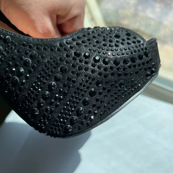 DREAM PAIRS Jeweled and Strapped Peep Toe Stiletto - Picture 6 of 7